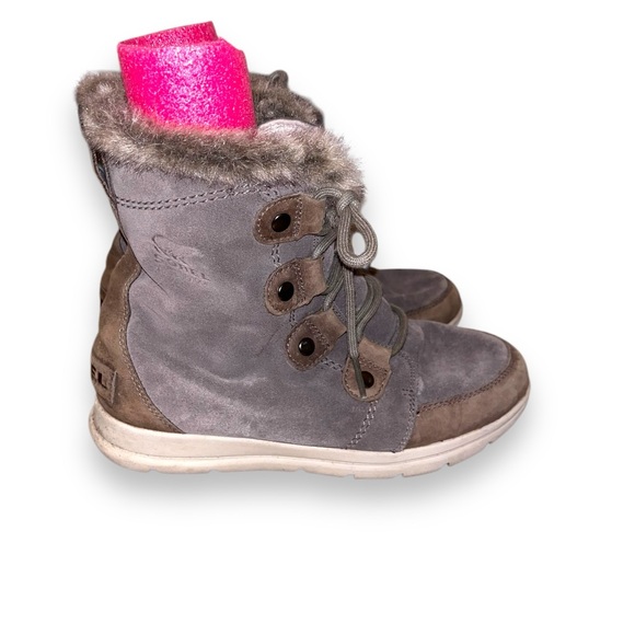 Sorel Shoes - SOREL Explorer Joan Waterproof Suede Fleece Lined Lace-Up Boots Women's 8
